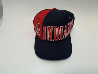 Vintage Logo Cleveland Indians Mlb Baseball Snapback Hat Cap
