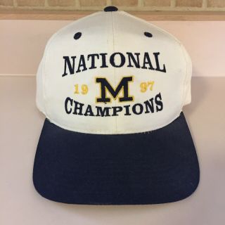 University Of Michigan Wolverines 1997 National Champions Hat Twins Vintage