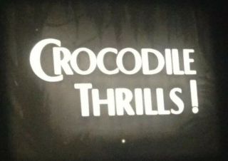 Vintage 16mm Film B&w Sound Movie Crocodile Thrills Castle Films Short