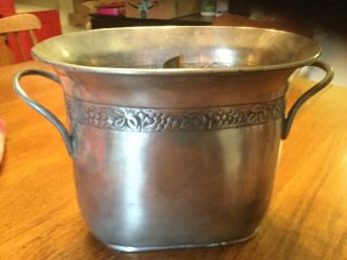 Vintage Pottery Barn Divided Wine Champagne Chiller Silver Plate Ice Bucket