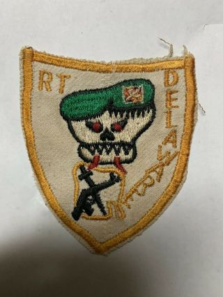 True Vintage Vietnam War Patch Rt Delaware 5th Sfgrp Macv - Sog Team