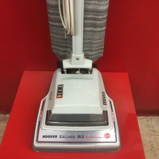 VINTAGE HOOVER DECADE 80 Grey UPRIGHT VACUUM CLEANER WITH EDGE LIGHT 2