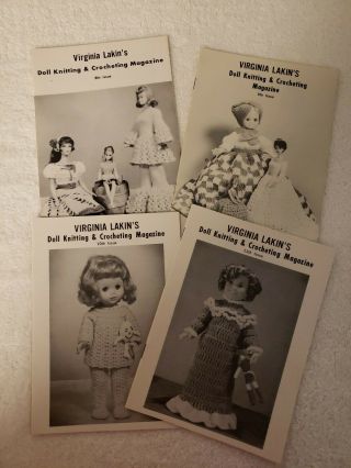 Vintage Virginia Lakin Doll Knitting And Crocheting Magazines 8 9 10 11