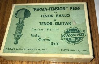 Vtg Perma Tension Chrome Pegs Banjo Guitar One Set 115 Grover Musical 5