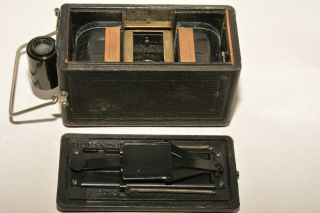ANSCO MEMO 1/2 FRAME 35mm CAMERA ca 1920 ' S WITH BOTH CASSETTES 8