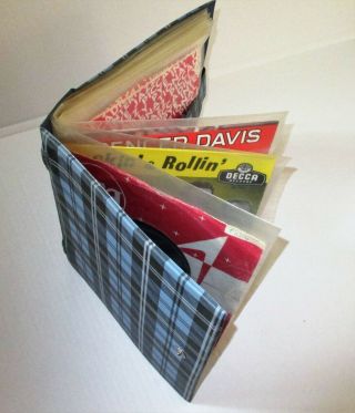 Vintage Wallet Style Record Storage Case For 7inch Singles 1960 