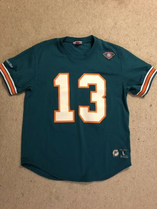 Vintage Authentic Mitchell & Ness Miami Dolphins Dan Marino Nfl Jersey Size Lg