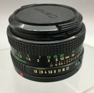 Vintage Canon Fd 50mm 1:1.  8 50mm Camera Lens - Fast Ship - G10