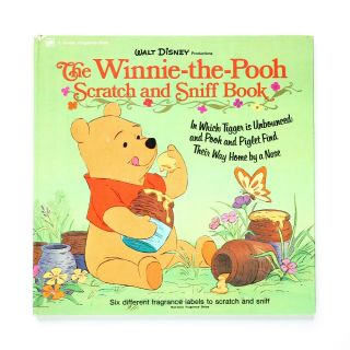 Vtg Disney Winnie The Pooh Scratch Sniff 70s Golden Childrens Book Collectible