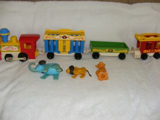 Vintage 1973 Fisher Price Little People Circus Train Playset 991