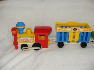 VINTAGE 1973 FISHER PRICE LITTLE PEOPLE CIRCUS TRAIN PLAYSET 991 2