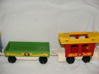 VINTAGE 1973 FISHER PRICE LITTLE PEOPLE CIRCUS TRAIN PLAYSET 991 3