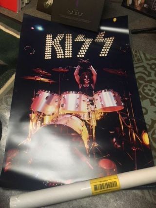 Peter Criss Kiss Drummer Vintage Full Size Poster Catman Kiss Live Concert 1973