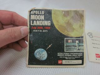 Vintage A663 " Apollo Moon Landing " View - Master Reels Packet