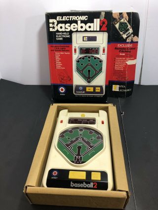 Vintage Entex Electronics Handheld Electronic Baseball 2 Game For Repair