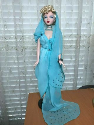 Ashton Drake Doll Blue Goddes Evening Chiffon Gown Mel Odom Gene Vtg