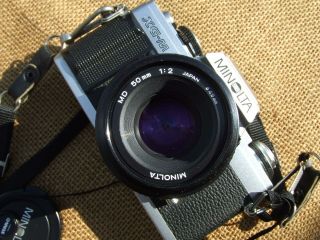 Minolta XG - M 35mm SLR Camera with 50mm Minolta MD lens,  with battery adapter 4