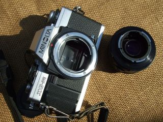 Minolta XG - M 35mm SLR Camera with 50mm Minolta MD lens,  with battery adapter 7