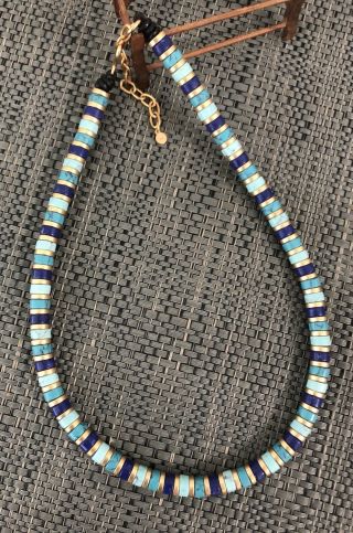 Vtg Signed Ciner For Mma Metropolitan Museum Egyptian Turquoise Lapis Necklace