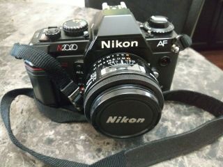Nikon N2020 Af 35mm Film Camera With Strap & Cap,  50mm Lens;