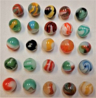 25 Vintage Marbles 1950 
