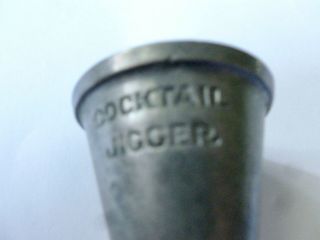 Vintage A & J Pewter Bar Measuring Cup 3