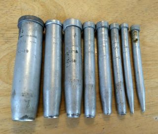 Vintage Leather Tools Rampart Round Punches 8 Pc.