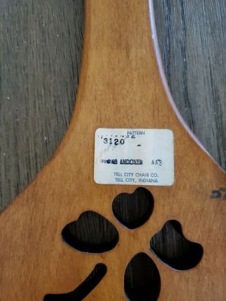FOR GLR1948 - Vintage Tell City Wall Display PADDLE ANDOVER HARD ROCK MAPLE 4