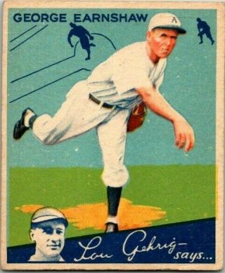 1934 Goudey World Wide Gum John Stone 89 Vg Vintage Baseball Card