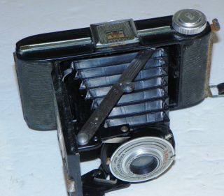 Antique Agfa Ansco " Viking Readyset " German Pocket Folding Camera: Uses 120 Film