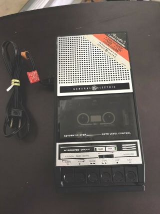 General Electric Ge Cassette Player Tape Recorder Silhouette 5 Model 3 - 5151 Vtg
