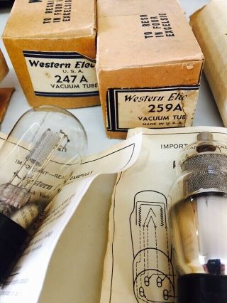 Western Electric 259a - 247a Tubes Nos