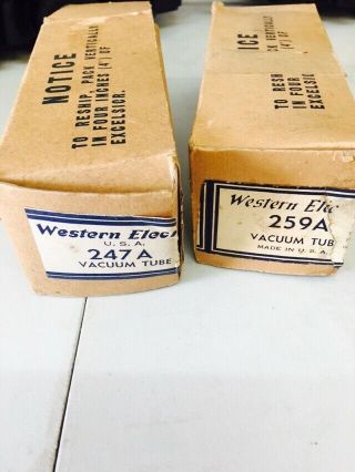 WESTERN ELECTRIC 259A - 247A TUBES NOS 7