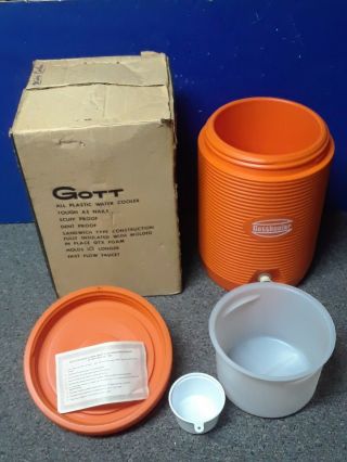 Vintage Gott 2 Gallon Water Cooler/Jug With Tray 2