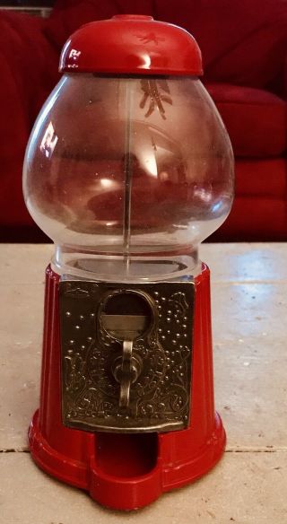 Carousel Bubble Gum Gumball Machine Candy Metal Glass Globe Could Be Vintage
