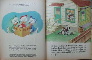 Vintage Little Golden Book DISNEY ' S DONALD DUCK ' S SAFETY BOOK w/contest form 4