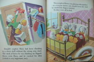 Vintage Little Golden Book DISNEY ' S DONALD DUCK ' S SAFETY BOOK w/contest form 5