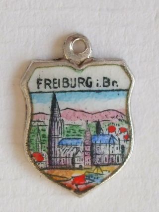 Freiburg Im Breisgau Vintage Silver Enamel Travel Charm