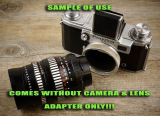 Lens Adapter Meyer Optik & Pentacon 135mm F/2.  8 200mm F/4 To Praktina Camera