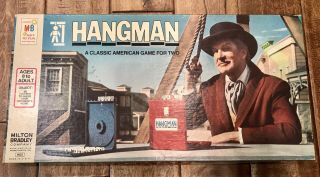 Vintage Hangman Board Game 1976 Milton Bradley Vincent Price Owner