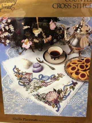 Vintage Shell Placemats Counted Cross Stitch Kit Something Special Seashells