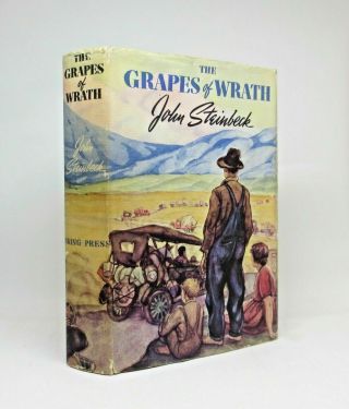 John Steinbeck THE GRAPES OF WRATH First Edition April 1939 $2.  50 DJ PULITZER 2