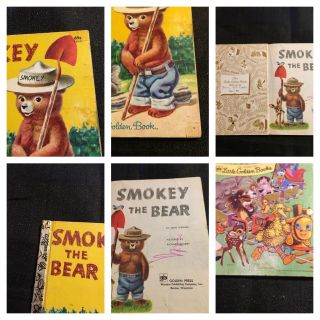 Vintage A Little Golden Book Smokey The Bear Children ' s Book 1979 3