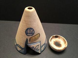 Vintage Souvenir Ceramic Incense Burner “dickota” Dickinson,  North Dakota (hh)