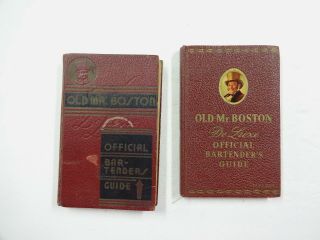 2 Vintage Old Mr.  Boston Deluxe Official Bartenders Guide 3rd & 5th Printing Vgc