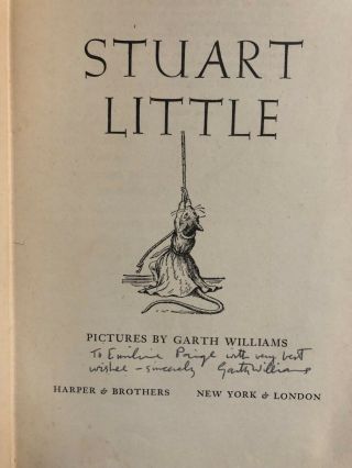 Stuart Little — E B White Signed First Edition