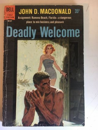 Vintage 1959 Deadly Welcome By John D.  Macdonald Dell First Edition Paperback