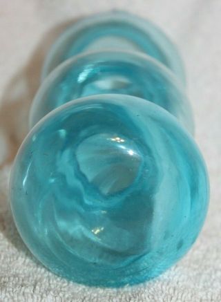 Vintage Hand Blown Thomas Connally? Greenwich Flint - Craft BLUE Glass Vase 8 