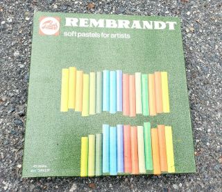 Vintage Talens Rembrandt Soft Pastels For Artists Box Set,  Holland,