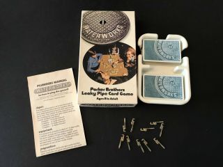 Waterworks Parker Brothers Vintage Card Game Leaky Pipe Family Fun 1972 Complete